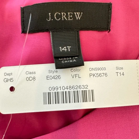 NWT J. Crew Sz 14T Resume Dress Pink Midi Dress - Picture 7 of 7